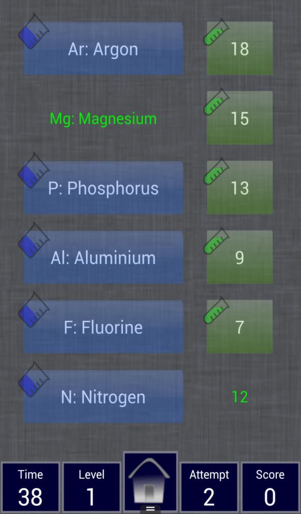Chemistry Elements Match Free