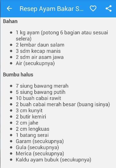 Resep Ayam Bakar Special