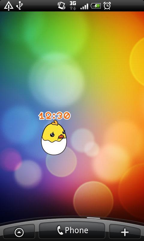 Clock Widget Baby Chick Free