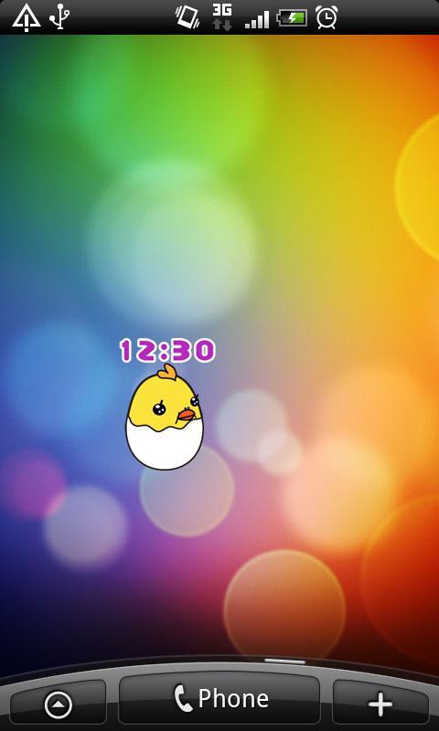 Clock Widget Baby Chick Free