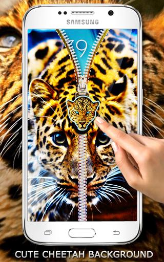 Cute Cheetah Zipper Unlock