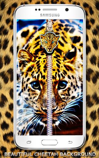 Cute Cheetah Zipper Unlock