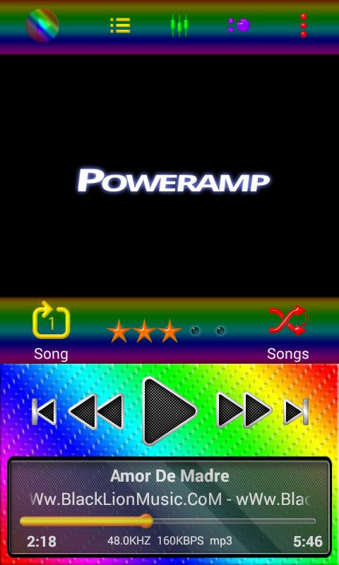 Poweramp Skin Rainbow