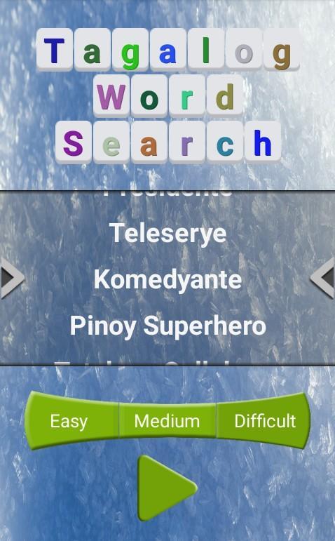 Tagalog Word Search