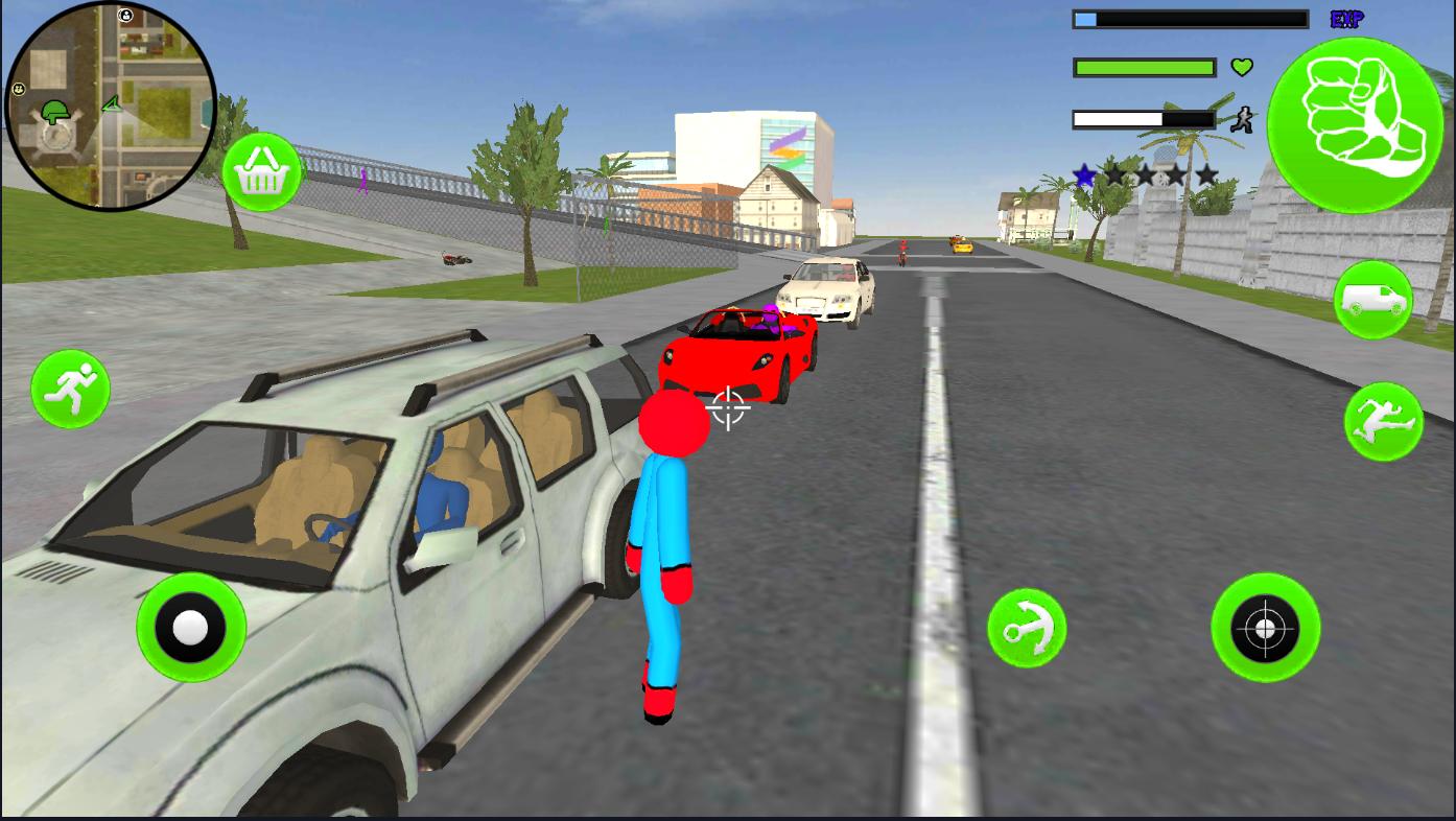 Flying-Spider StickMan Rope Hero Strange Gangster