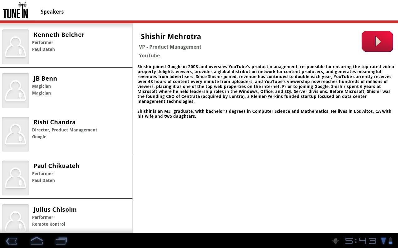 Tune In To YouTube 2012