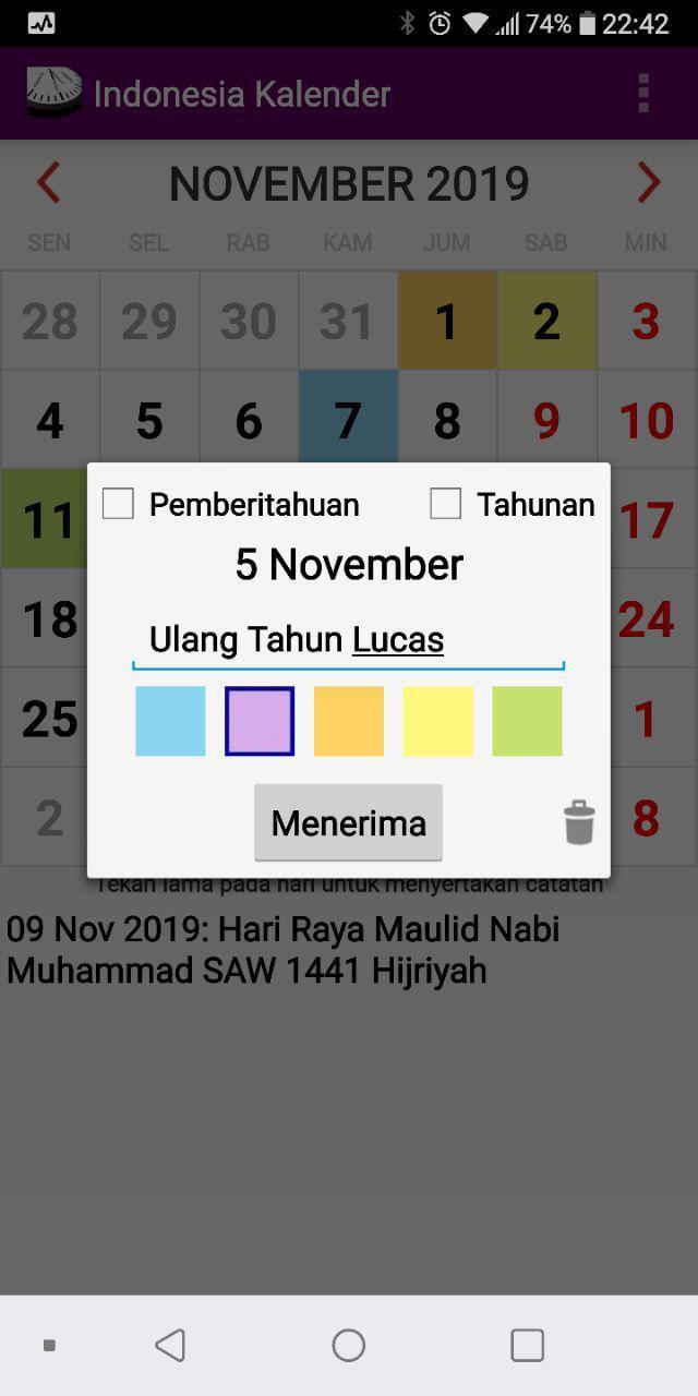 Indonesia 2021 National Holidays Calendar