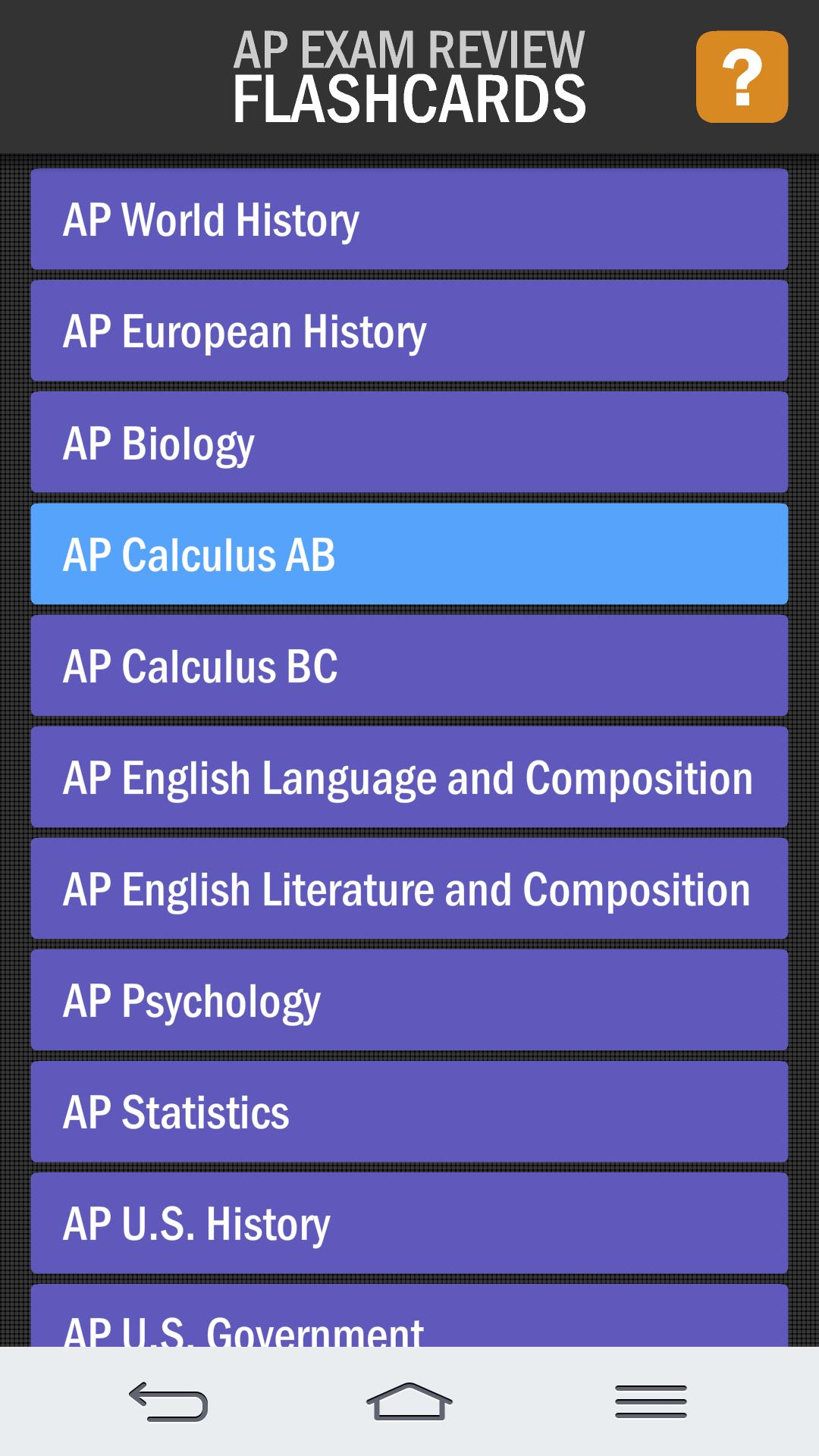 AP Exam Review Flashcards LITE
