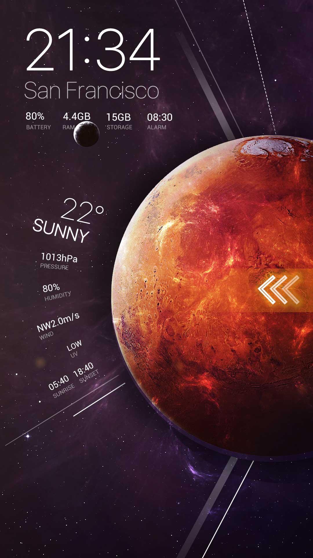 Lock Screen Theme with Weather