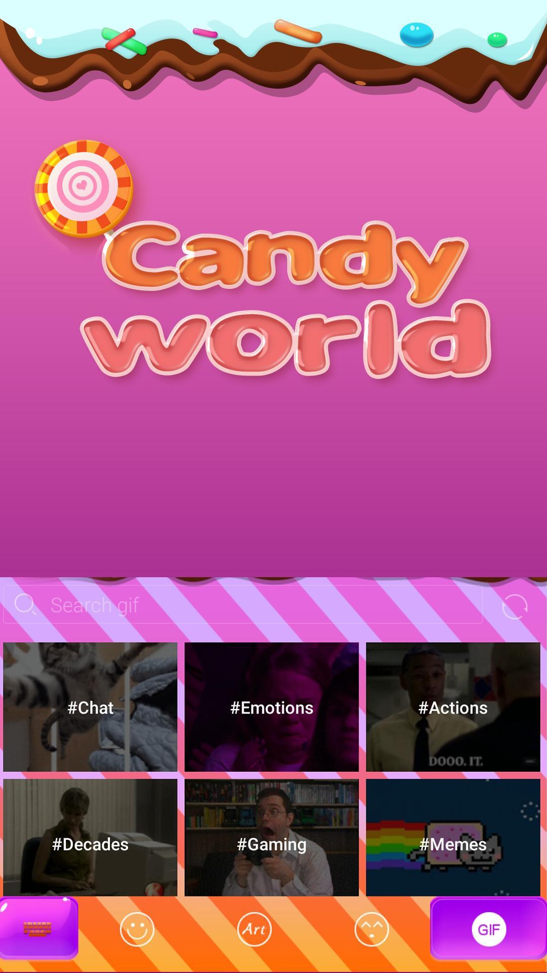 Candy World  iKeyboard theme