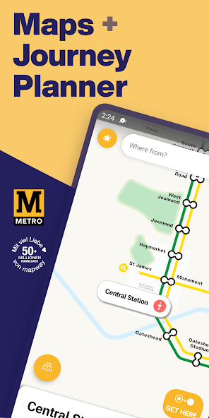 Tyne and Wear Metro Map