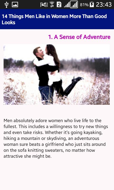 Things Men Like In Women More Than Good Looks