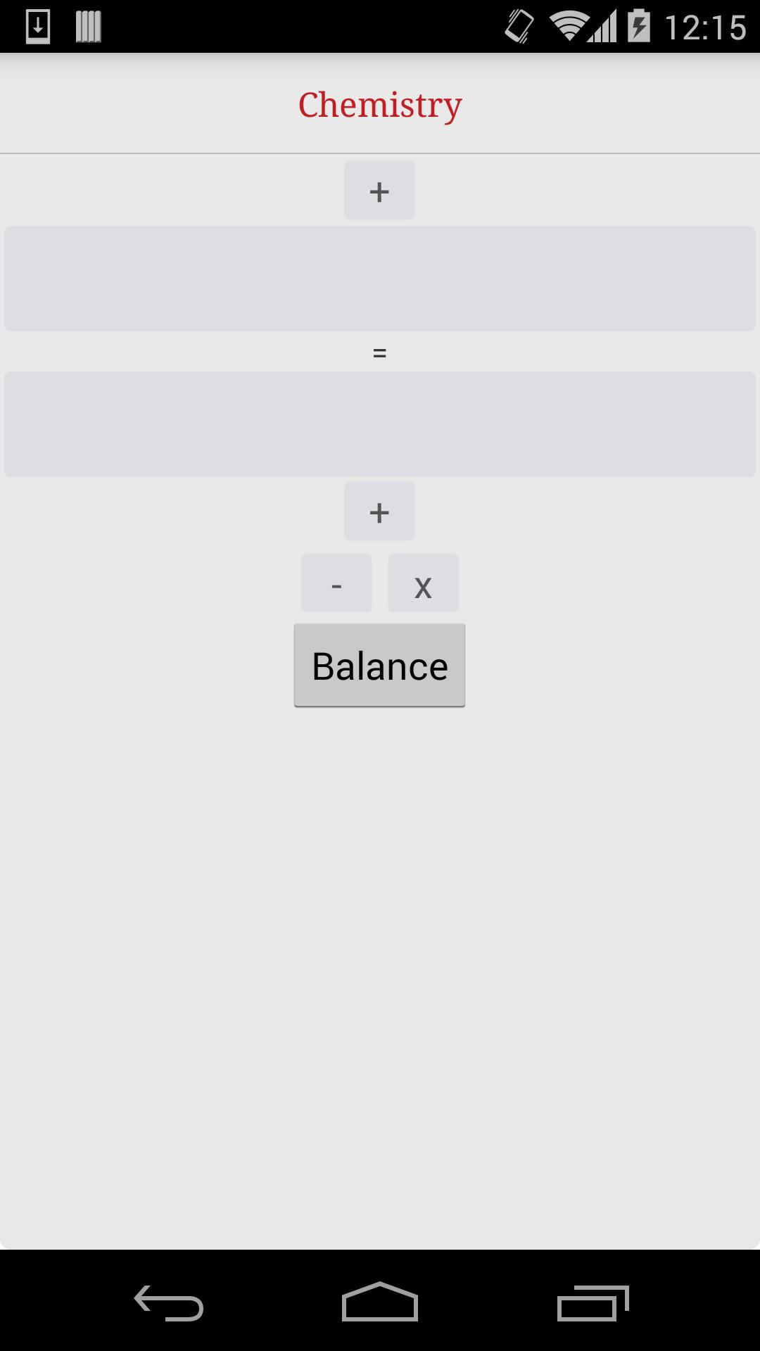 Balance Chemical Equation