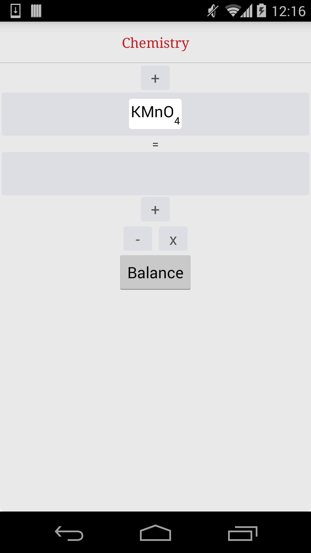 Balance Chemical Equation