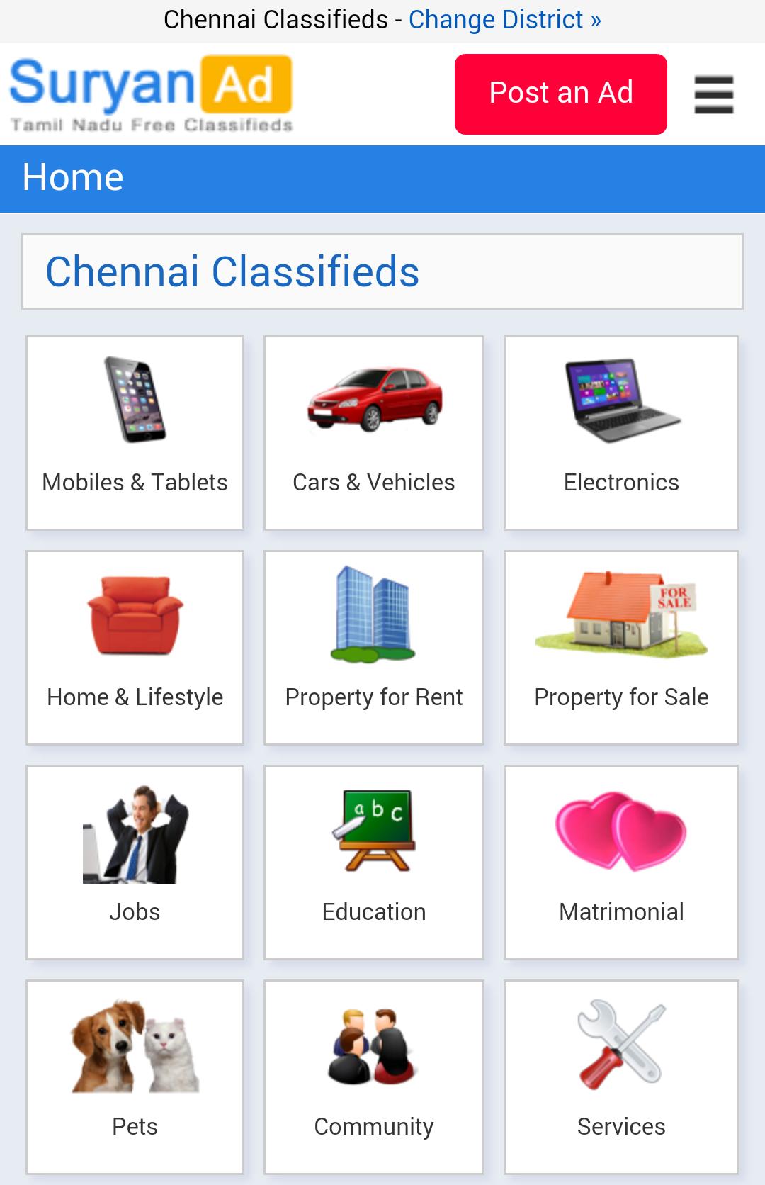 Suryan Ad - Tamil Classifieds