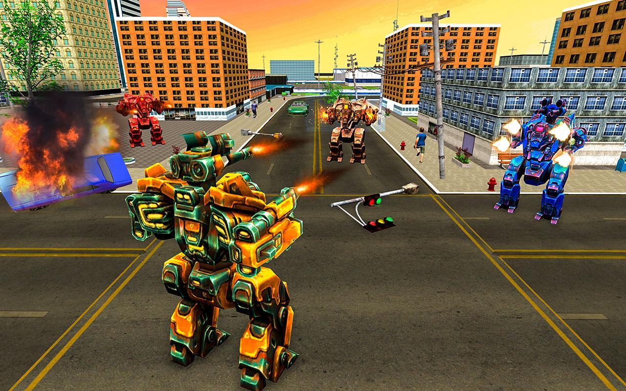 Modern Robots Survival City Battle
