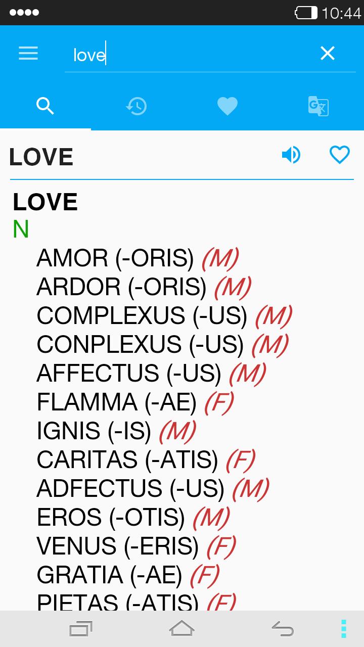 English<->Latin Dictionary