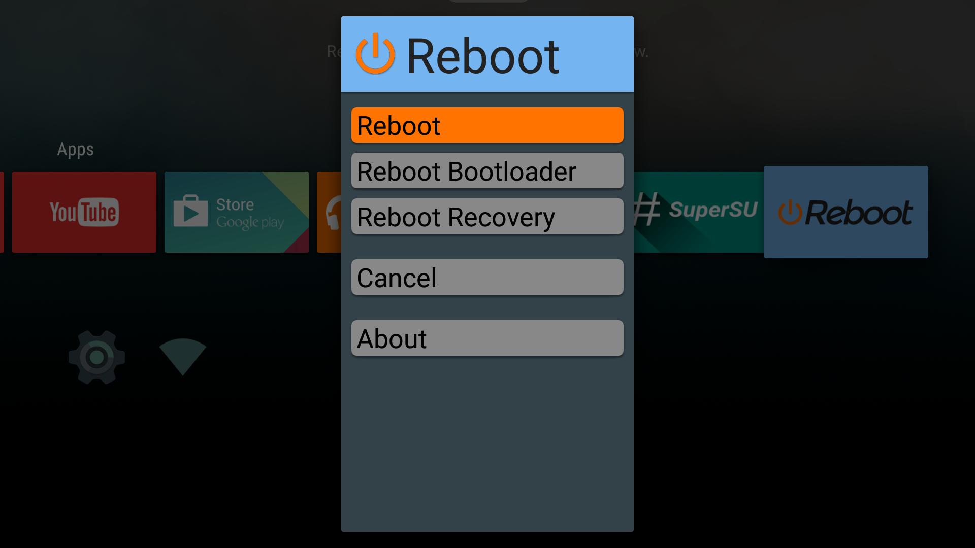 Reboot Android TV