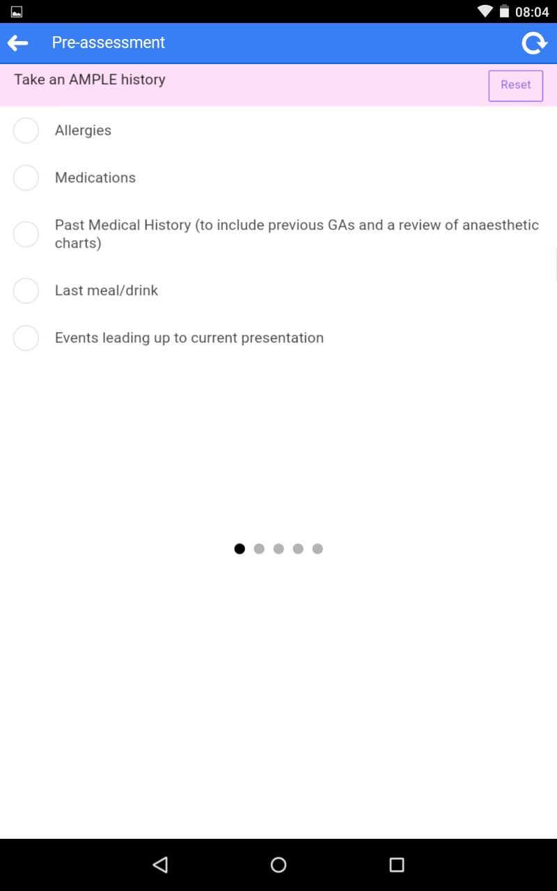 Anaesthetic Reference Cards