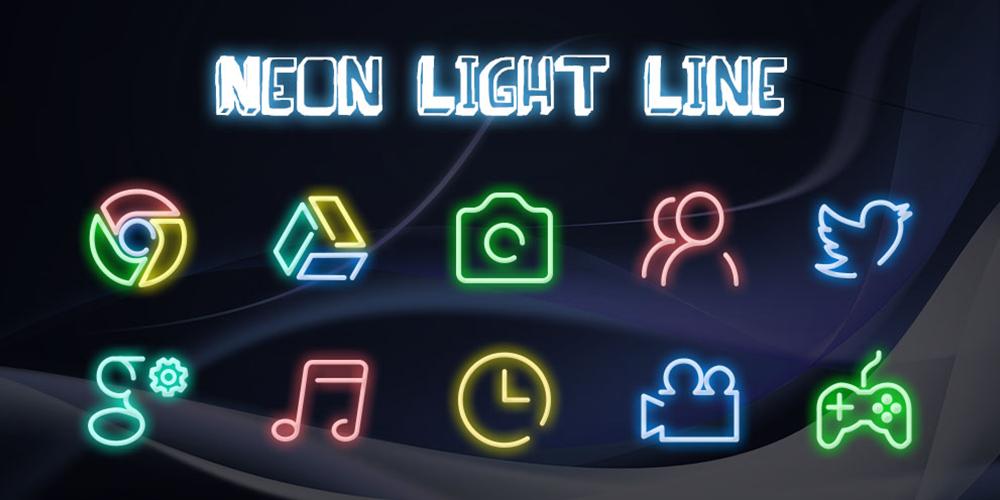 Neon Light Line - Solo Launcher Theme
