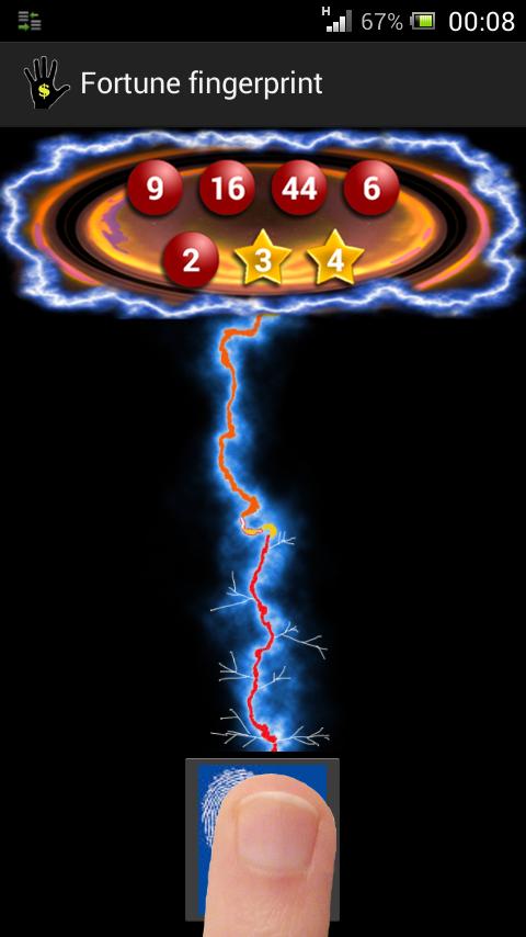 Fingerprint lucky number lotto