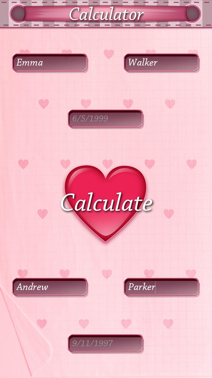 Love Calculator - Couple Games