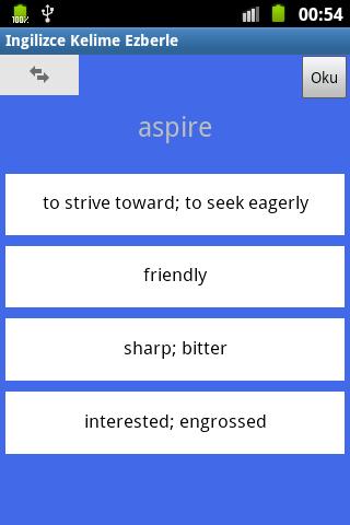 Ingilizce Kelime Ezberle