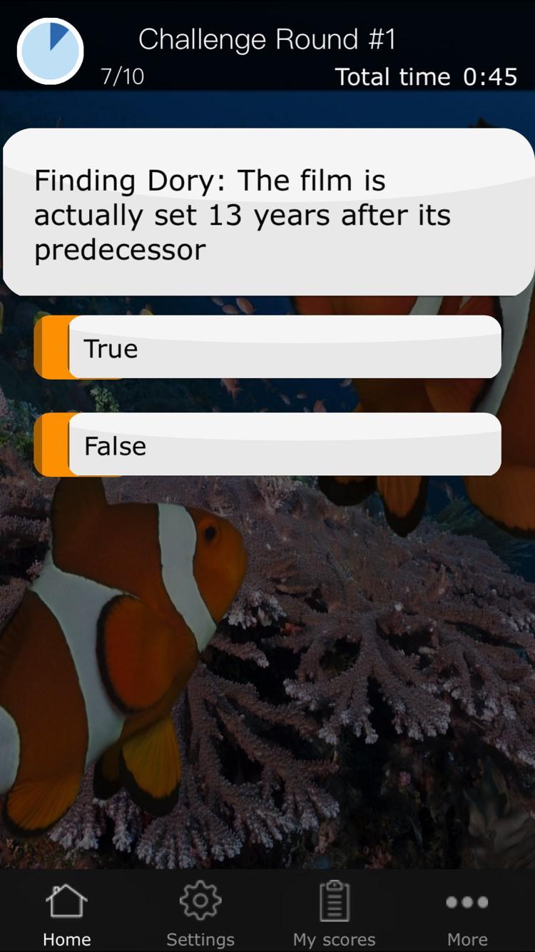 Quiz for Finding Dory