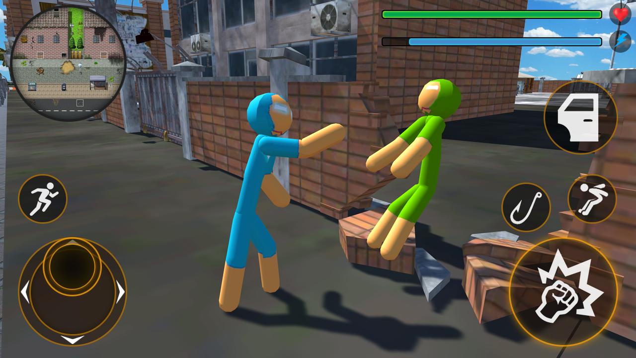 Iron Stickman Hero Rope Crime