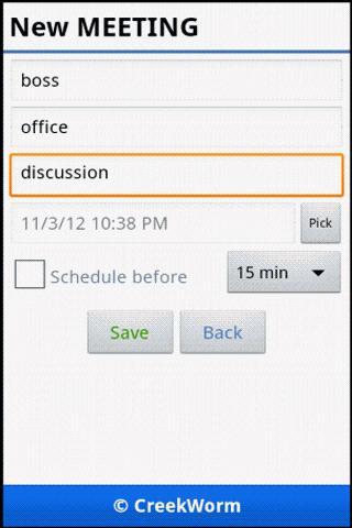 Event Planner Notes Reminder