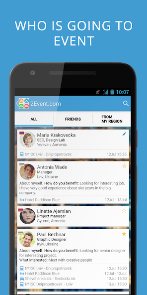2Event-App for Events, network