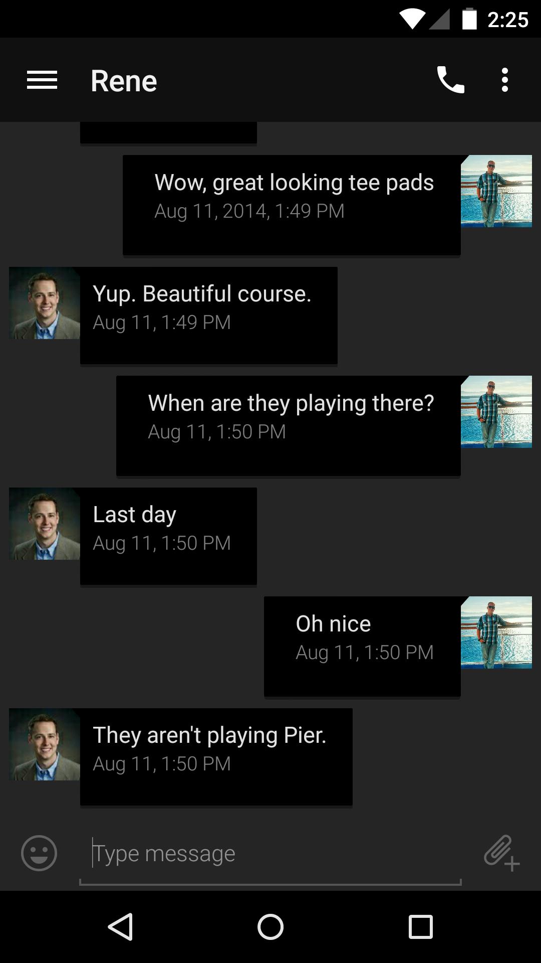 EvolveSMS Theme Hangout Dark