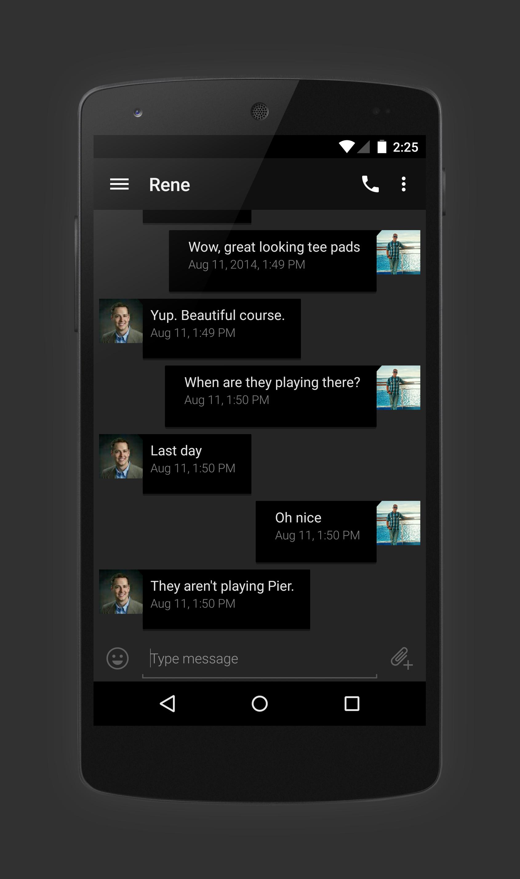 EvolveSMS Theme Hangout Dark
