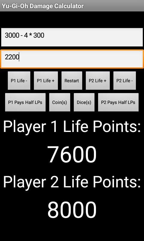 Yu-Gi-Oh! Damage Calculator