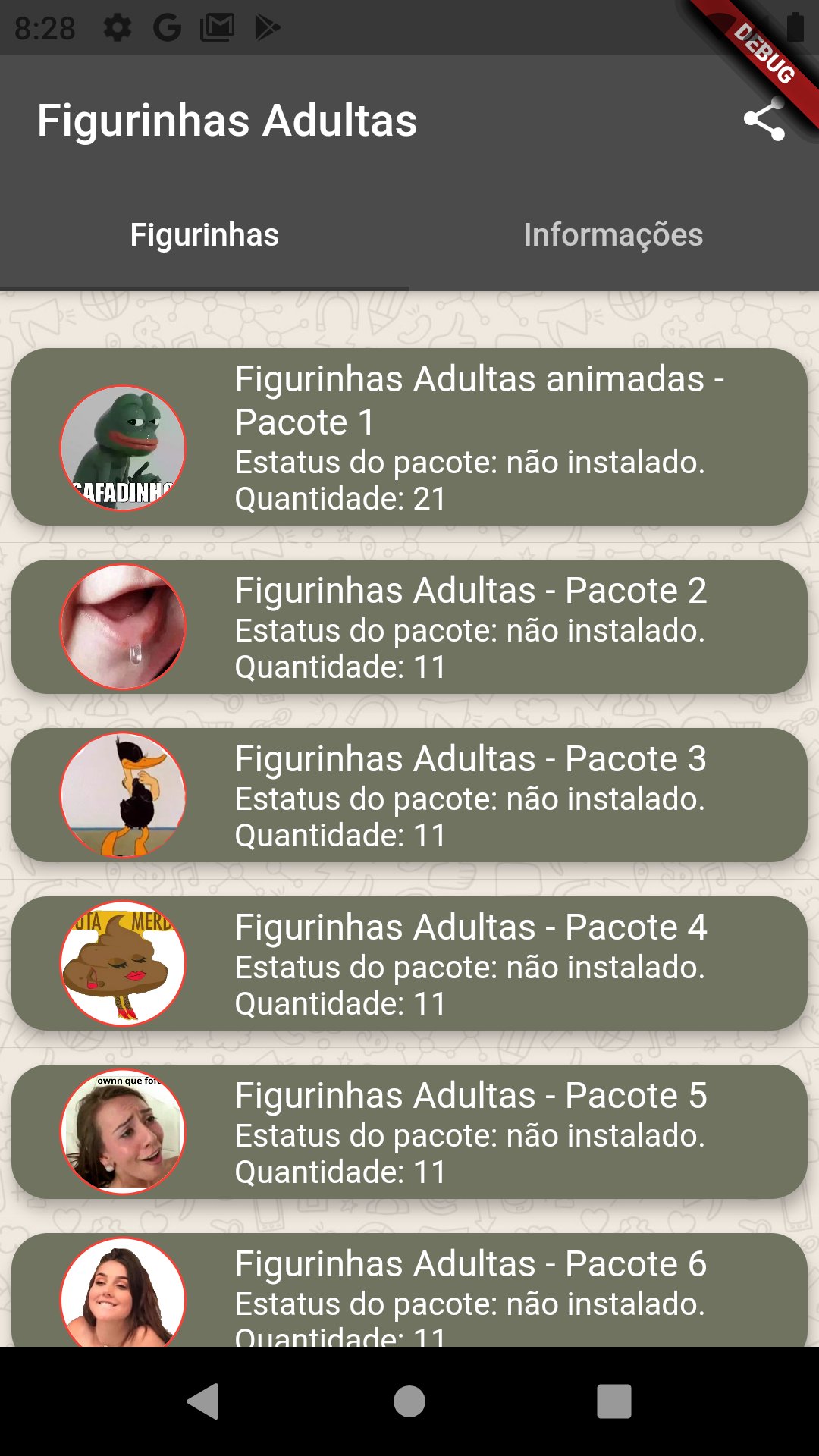 Figurinhas pesadas 18 cantadas