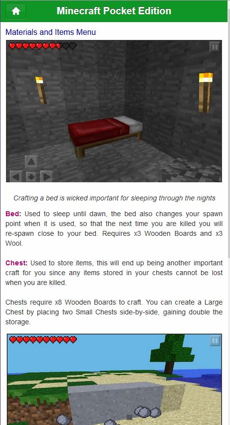 Help for Minecraft PE