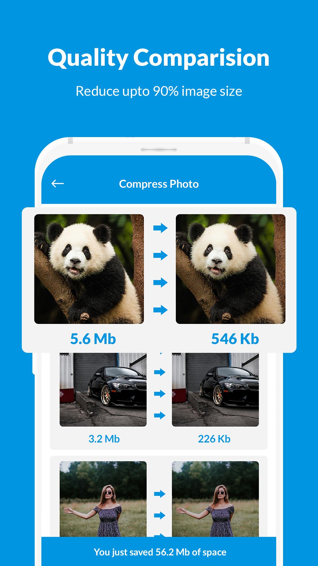 Free Up Space & Storage : Compress Image Size