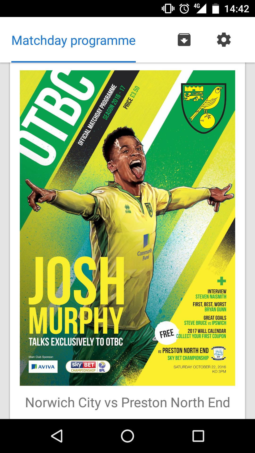 Norwich FC programmes