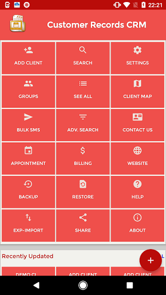 Client Record-Customer CRM App
