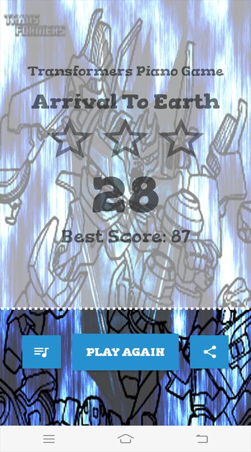 Transformers Piano Game