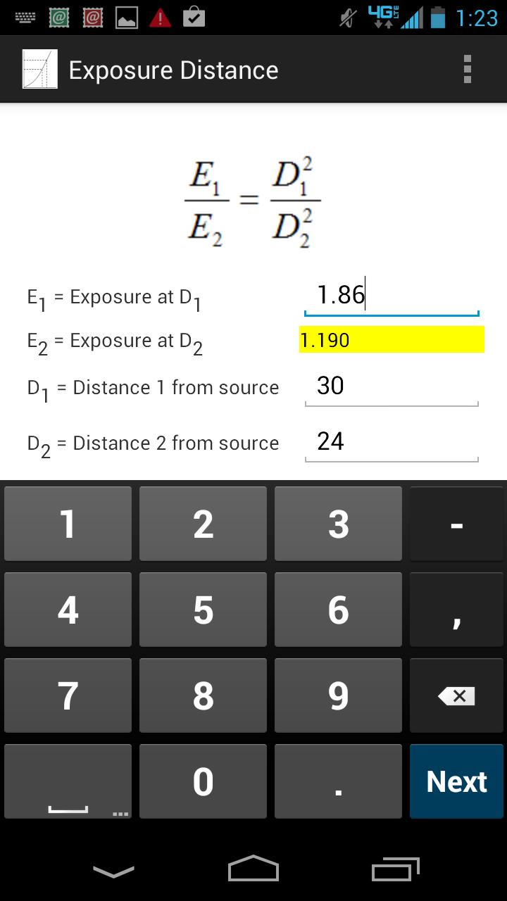 Radiography Calculator