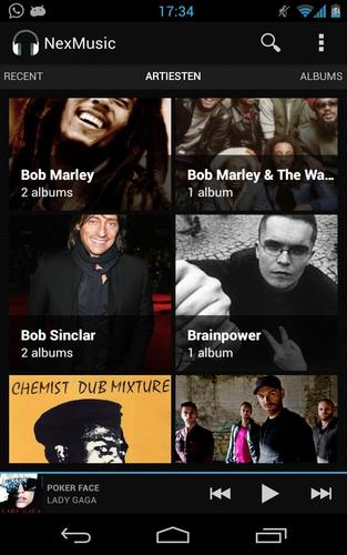 NexMusic holo dark theme