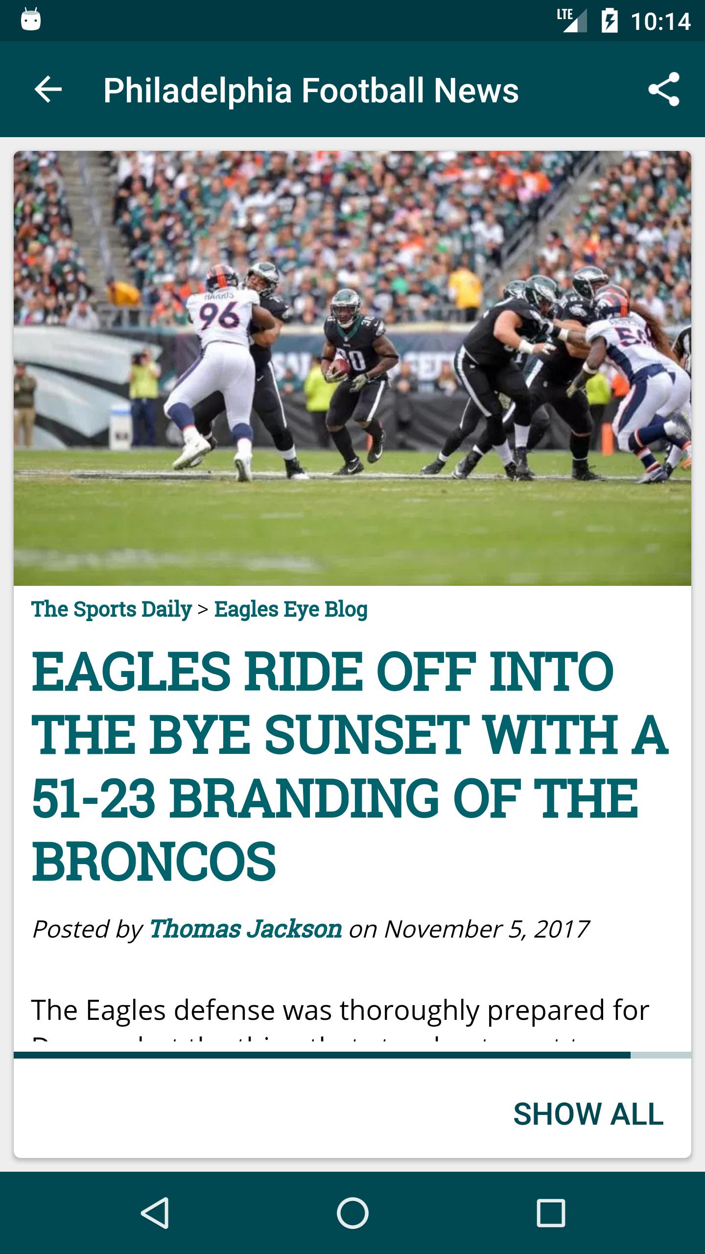 Philadelphia Football News