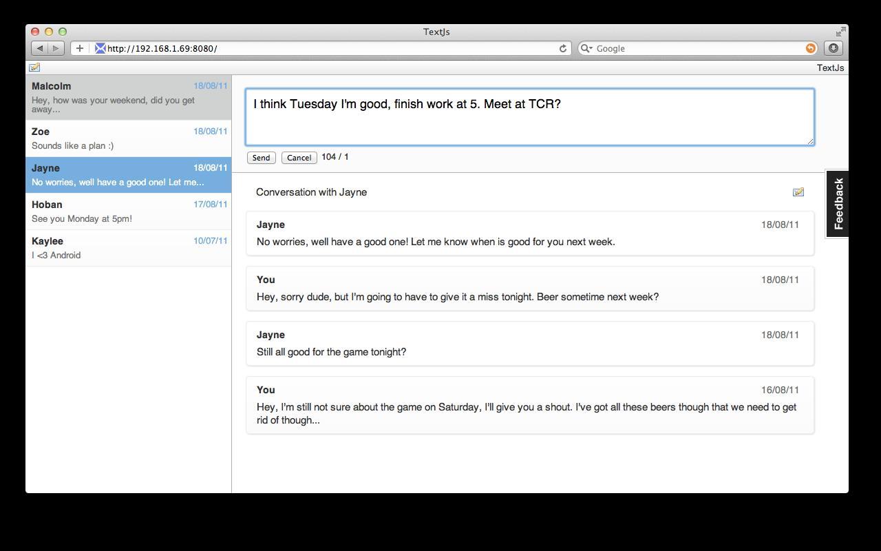 TextJs - SMS From Your Browser