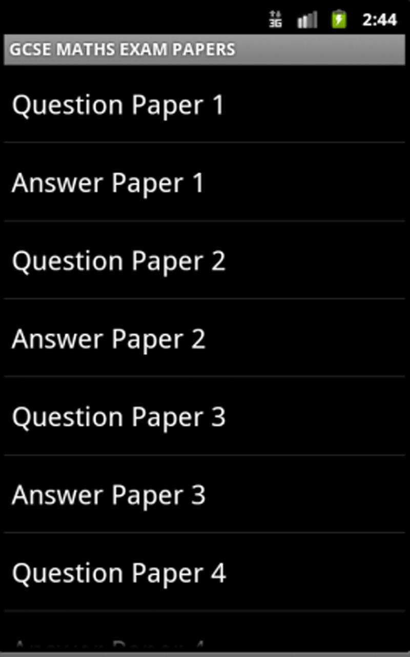 MATHEMATICS EXAM PAPERS