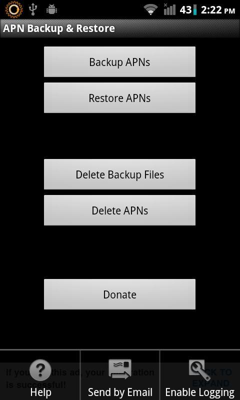 APN Backup & Restore