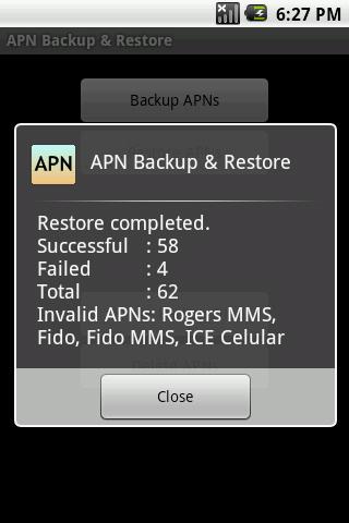 APN Backup & Restore
