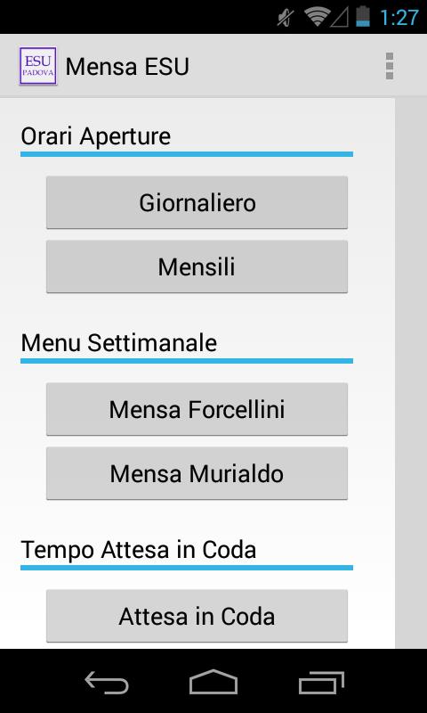 Orari Mensa ESU Padova