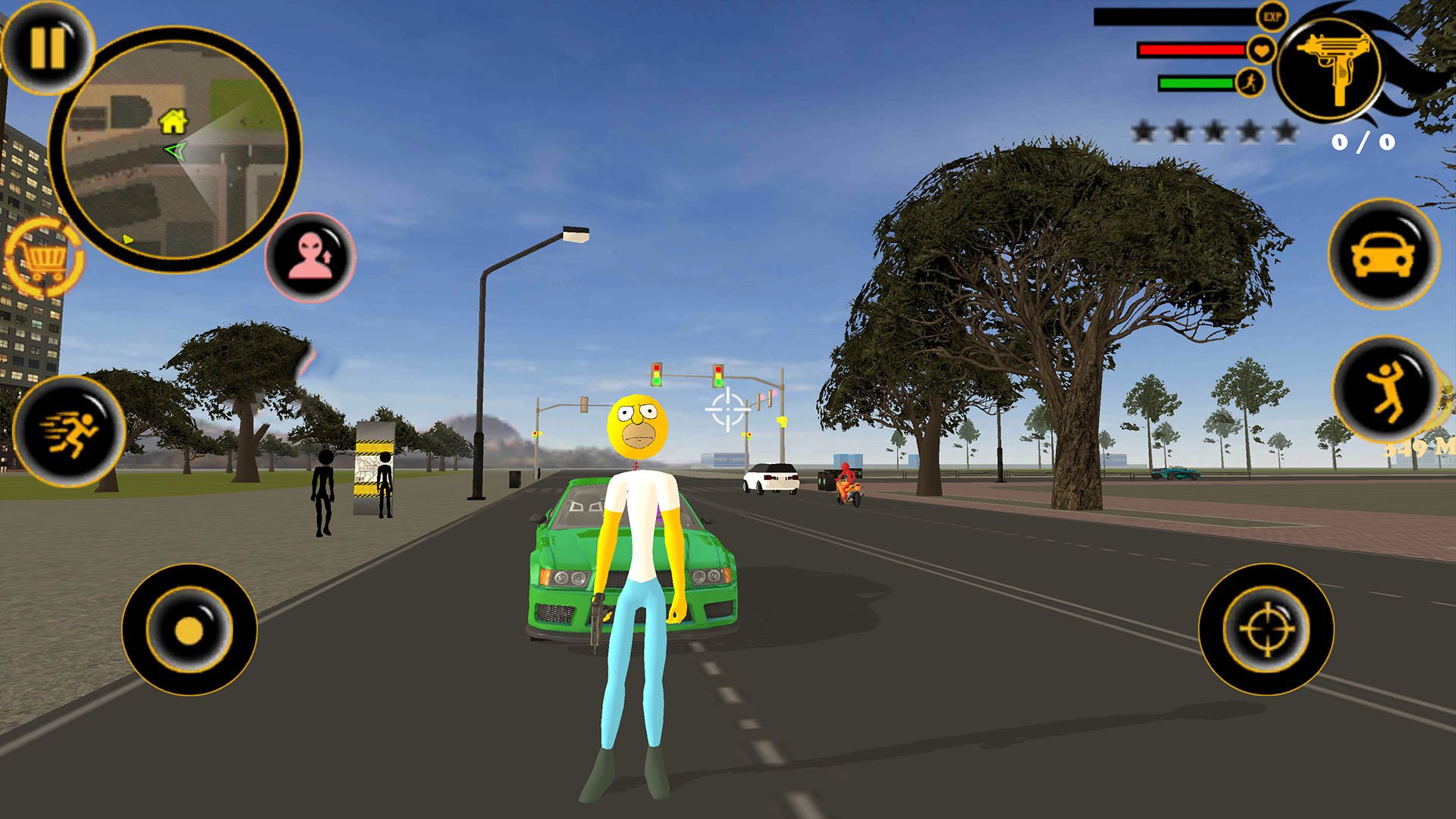 Simon Flying Stickman Rope Her