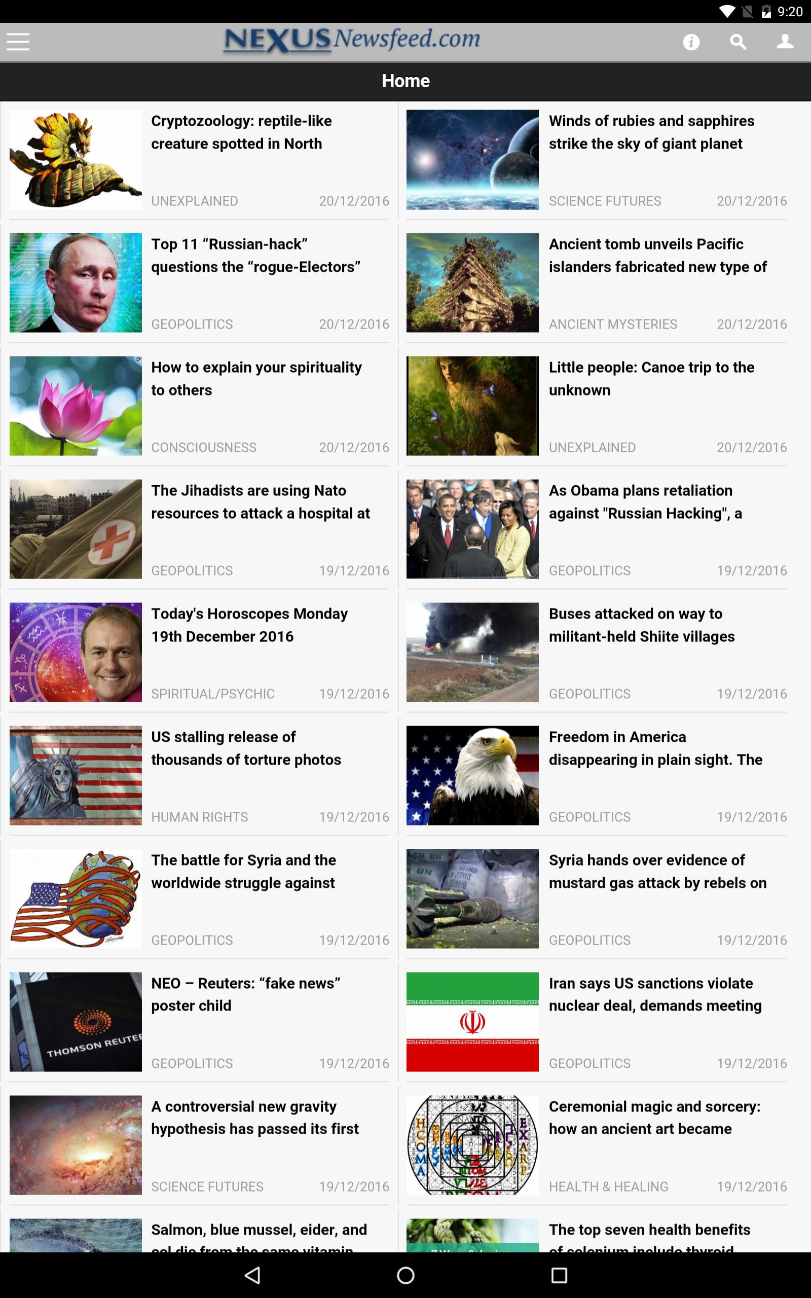 Nexus Newsfeed